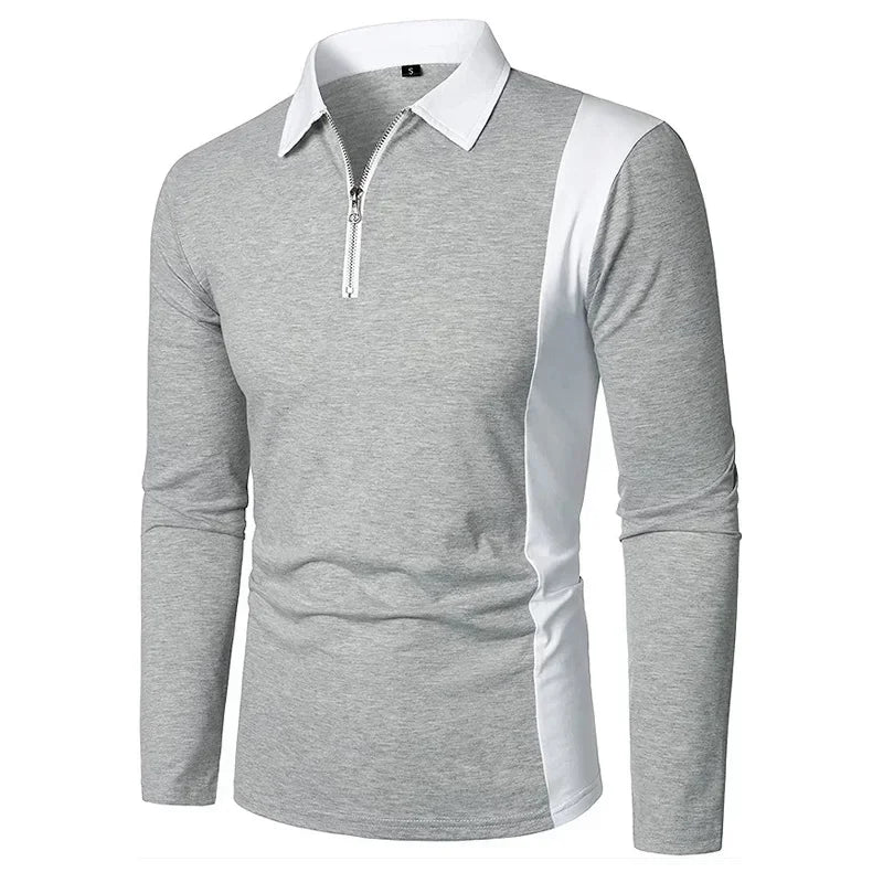 Heren Lange Mouwen Polo Shirt Padrony Zevian