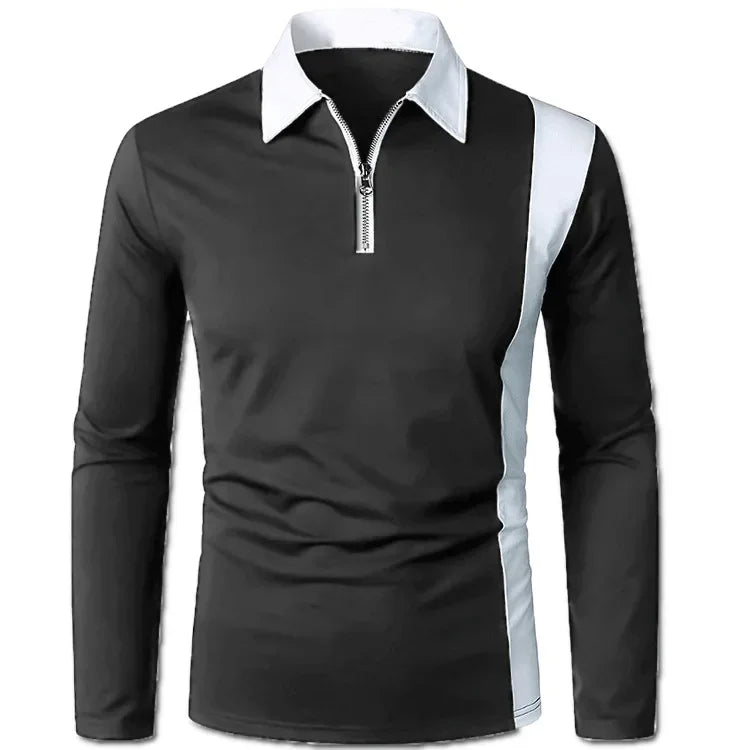 Heren Lange Mouwen Polo Shirt Padrony Zevian