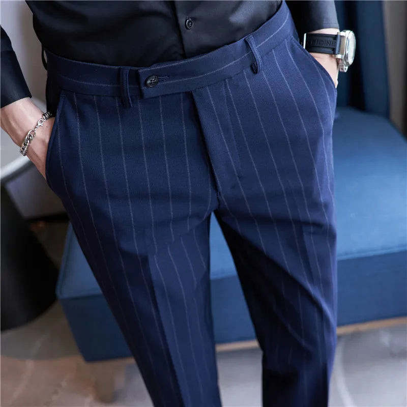 Pinstripe Pakbroek voor Heren Zevian