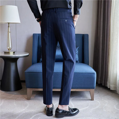 Pinstripe Pakbroek voor Heren Zevian
