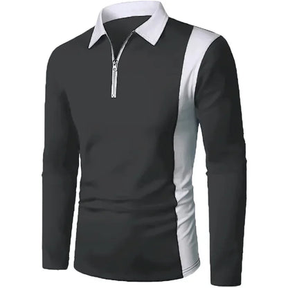 Heren Lange Mouwen Polo Shirt Padrony Zevian