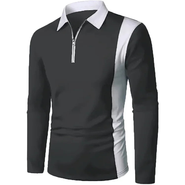 Heren Lange Mouwen Polo Shirt Padrony Zevian