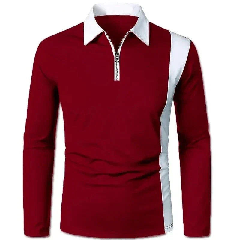 Heren Lange Mouwen Polo Shirt Padrony Zevian