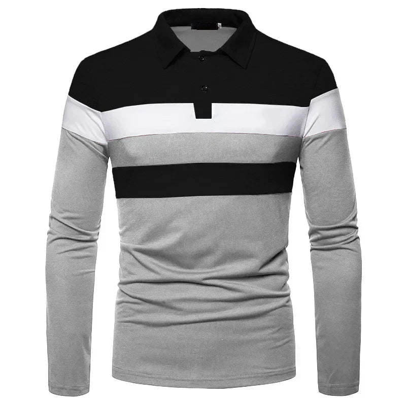 Heren Poloshirt met Lange Mouwen Slingint Zevian