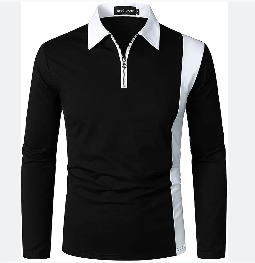 Heren Lange Mouwen Polo Shirt Padrony Zevian