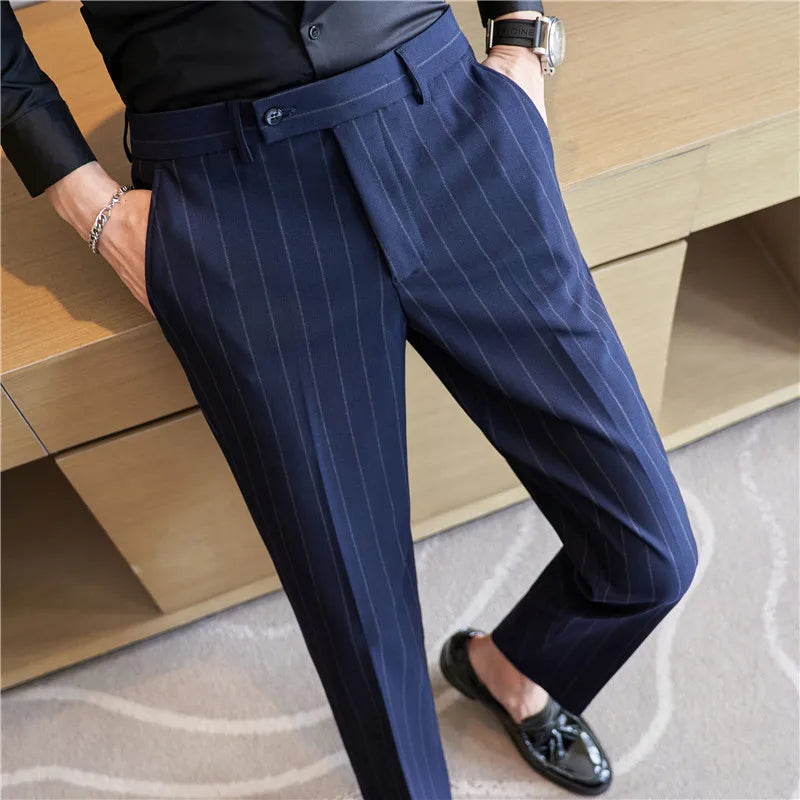 Pinstripe Pakbroek voor Heren Zevian