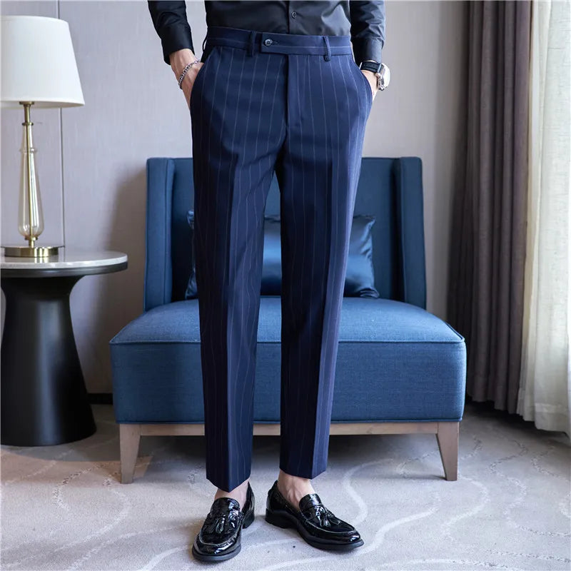 Pinstripe Pakbroek voor Heren Zevian