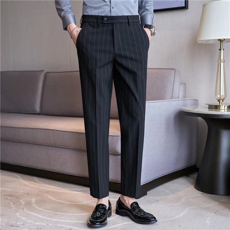 Pinstripe Pakbroek voor Heren Zevian