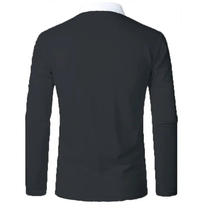 Heren Lange Mouwen Polo Shirt Padrony Zevian