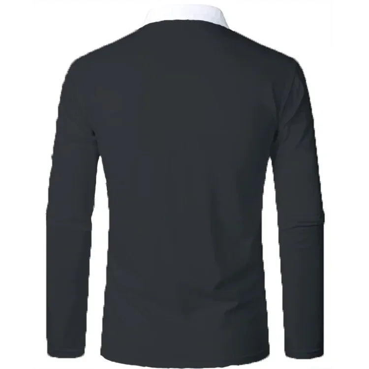 Heren Lange Mouwen Polo Shirt Padrony Zevian
