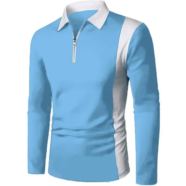 Heren Lange Mouwen Polo Shirt Padrony Zevian