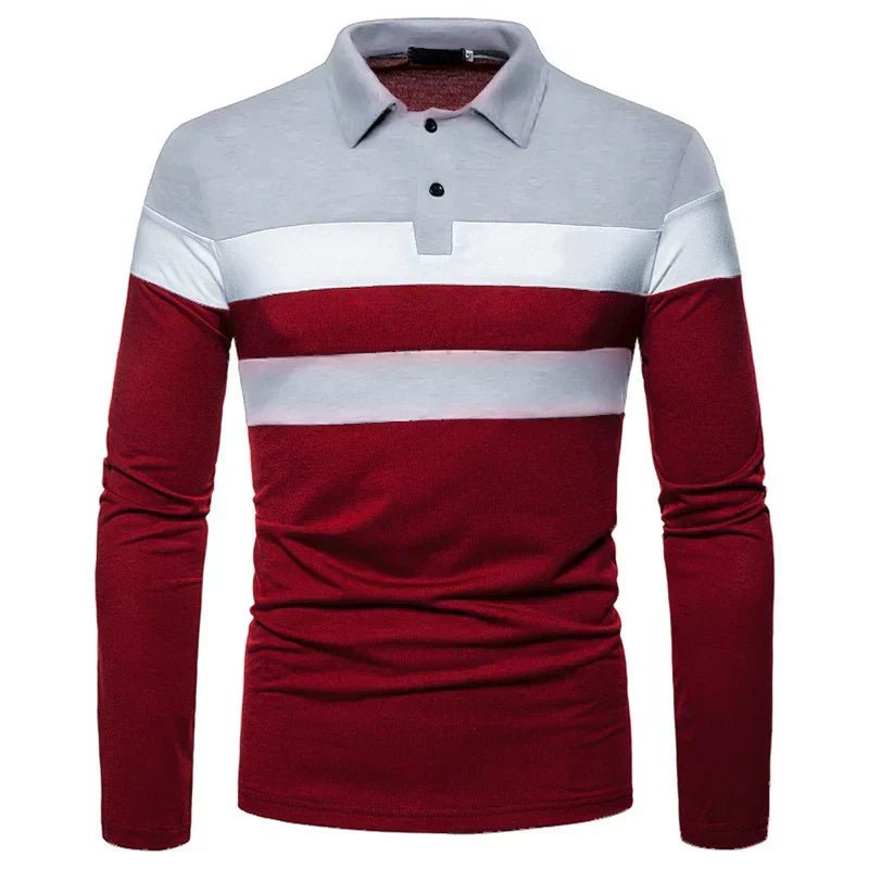 Heren Poloshirt met Lange Mouwen Slingint Zevian